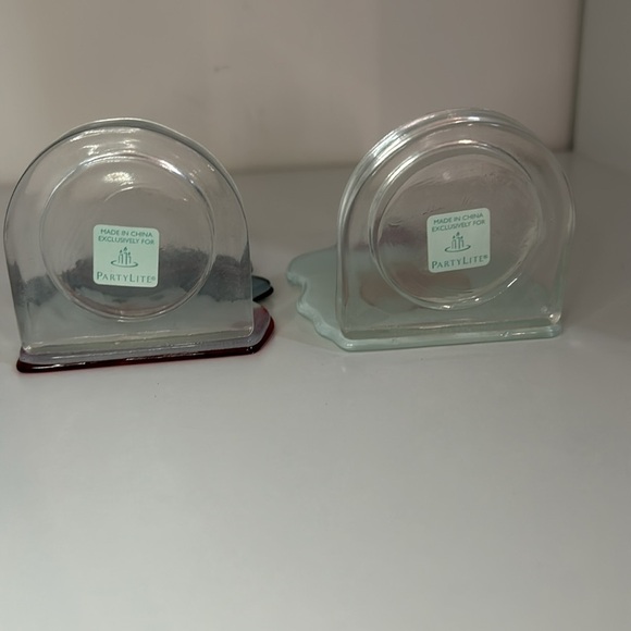 PartyLite Santa & Snowman Glass Tealight Candle Holders - Picture 7 of 7